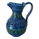 Pichet Bitossi Bleu et Vert 26 cm Italy