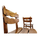 Vintage brutalist dining chairs, set of 4 - 1960s
