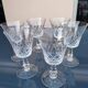 6 large cut crystal water glasses in the style of Cristalline de Lorraine.