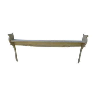 Shabby chic wall shelf in solid oak