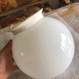 Opaline ball ceiling light.