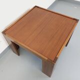 Vintage Italian square coffee table by Afra and Tobia Scarpa for Cassina