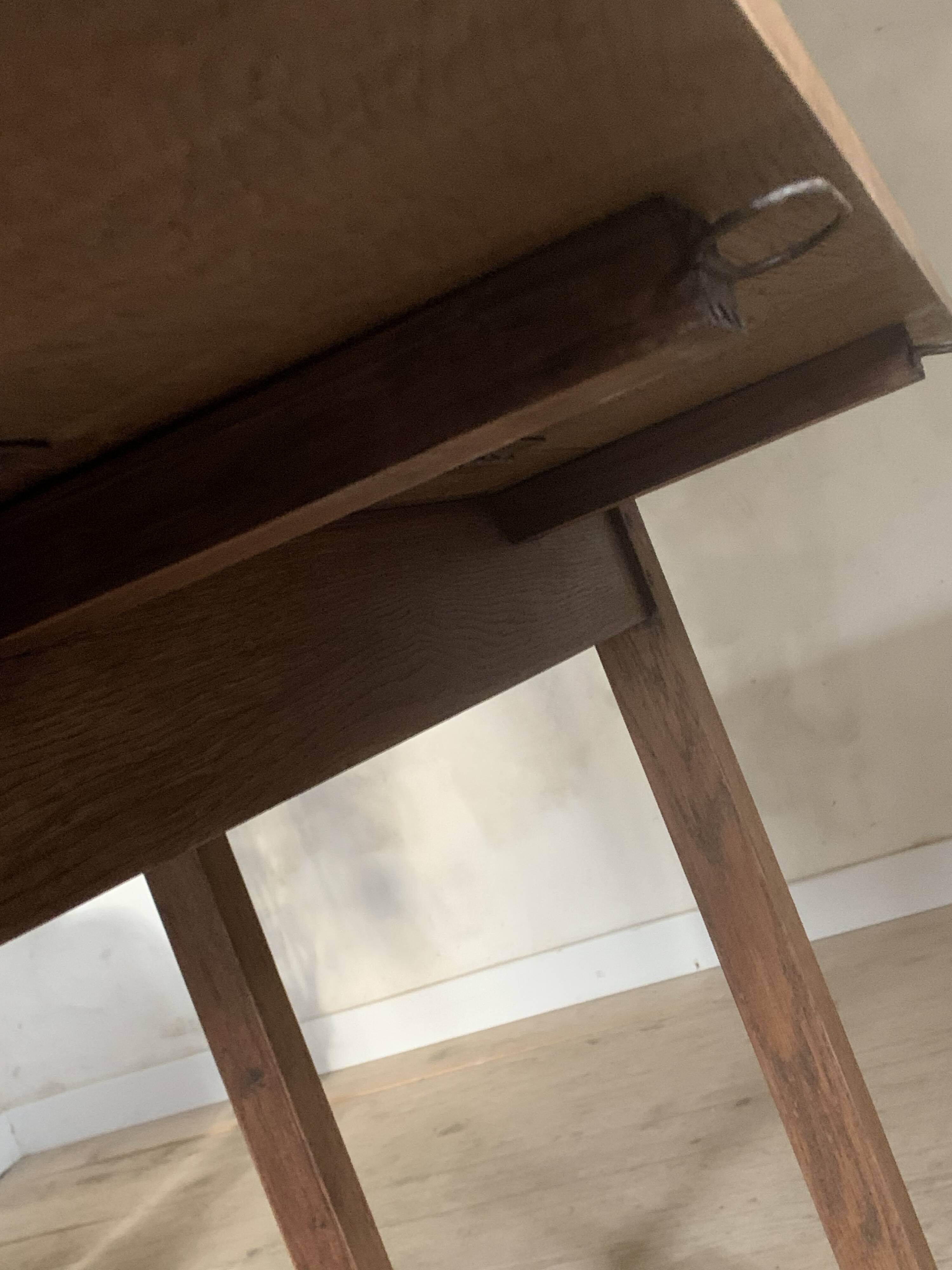 Vintage solid oak drop leaf farmhouse table