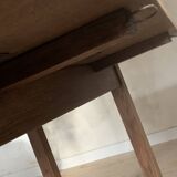 Vintage solid oak drop leaf farmhouse table