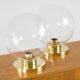Set of 2 glass sconces from Kamenický Šenov, 1950s