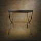 Small side table in wrought iron and ceramic mosaic – 1950s-1960s