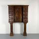 Stipo Monetiere, Piedmont 17th century cabinet with 8 drawers, in walnut, Italy