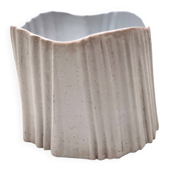 Postmodern Grey Earthenware Vase by Rosenthal, Italy