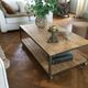 Table basse bois et fer 2 plateaux