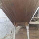 Console en bois peint en blanc