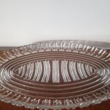 Plat en verre vintage