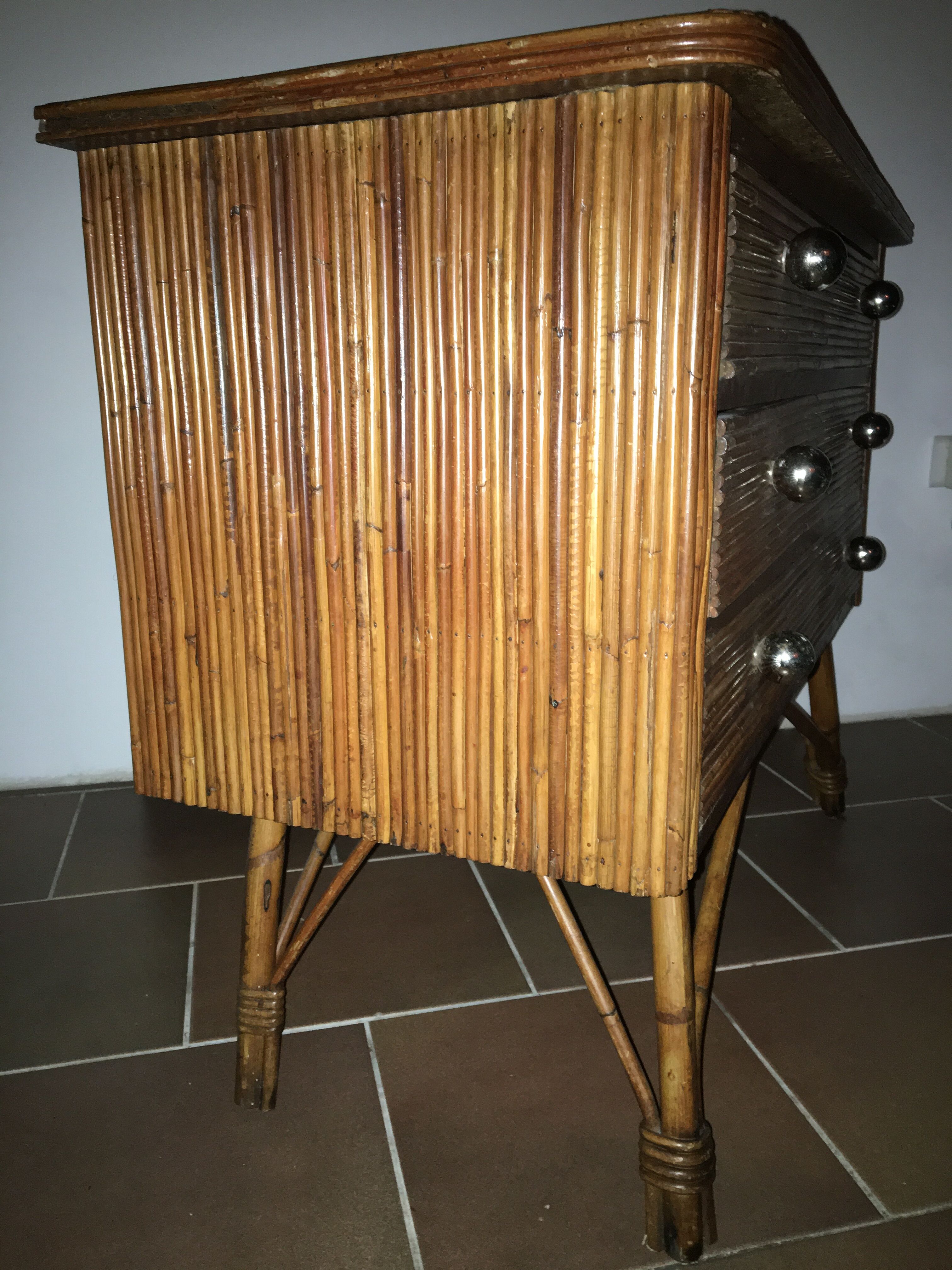 Rattan chest of drawers