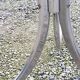 Designer table from the 70s, smoked glass top, chrome base