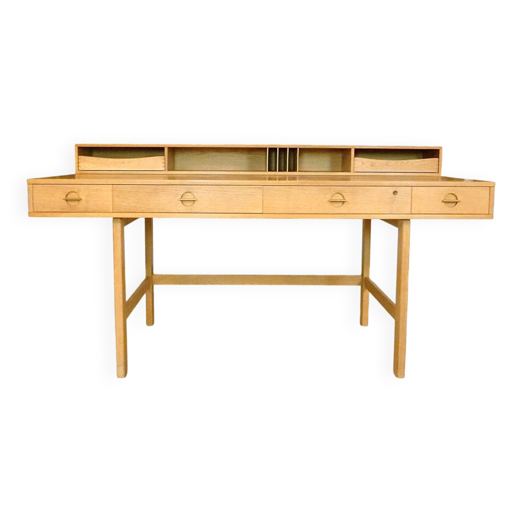Flip-top partner secretary desk by Jens Quistgaard for Løvig, Denmark 1960s