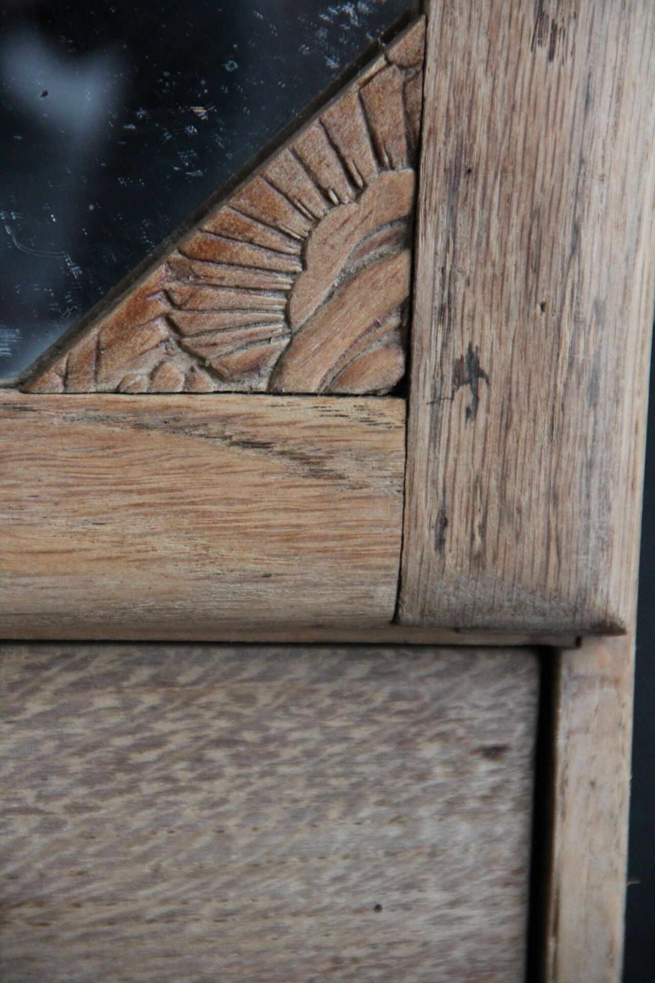 Small toilet furniture or pharmacy with art deco mirror