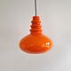 German Orange Glass Pendant Lamp by Peill & Putzler, 1960s
