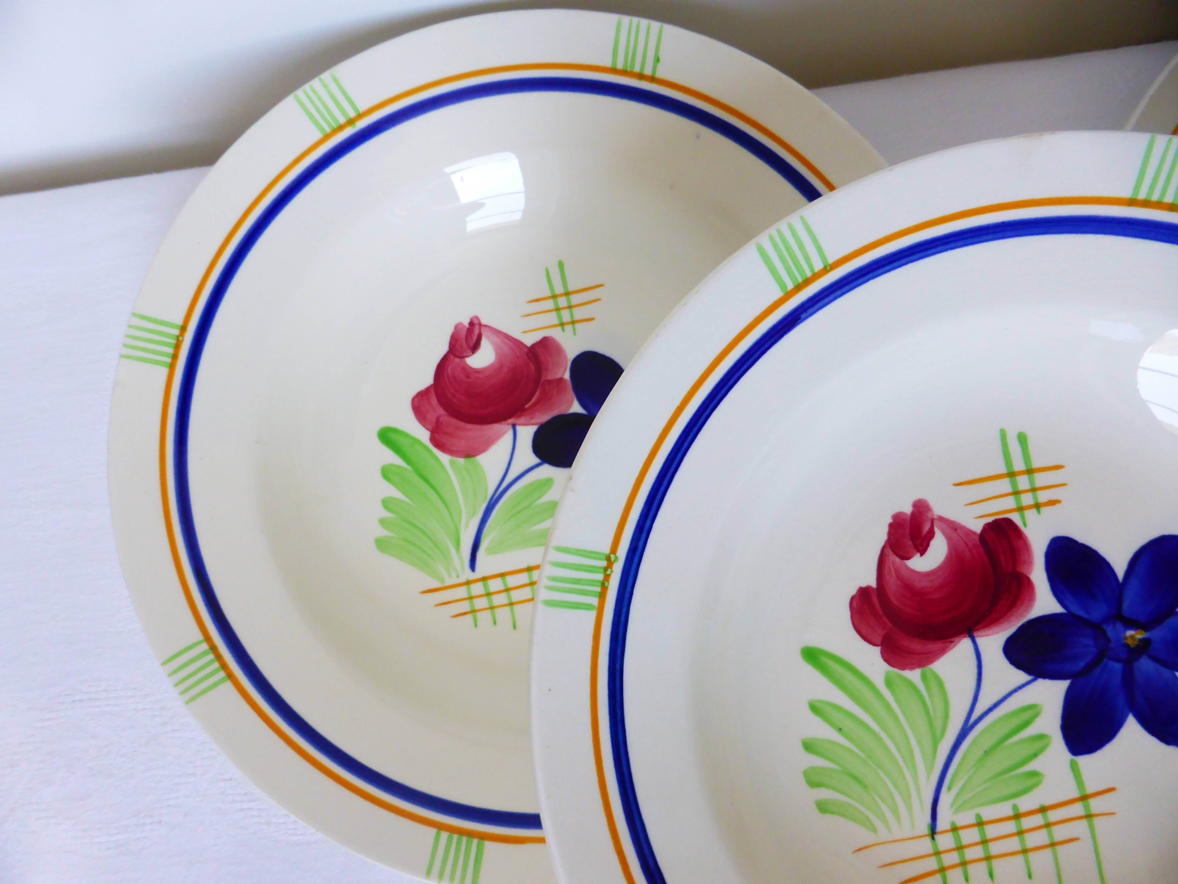 Set of 4 deep plates from Gien Robinson 210605