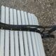 Antique garden bench with cast iron legs
