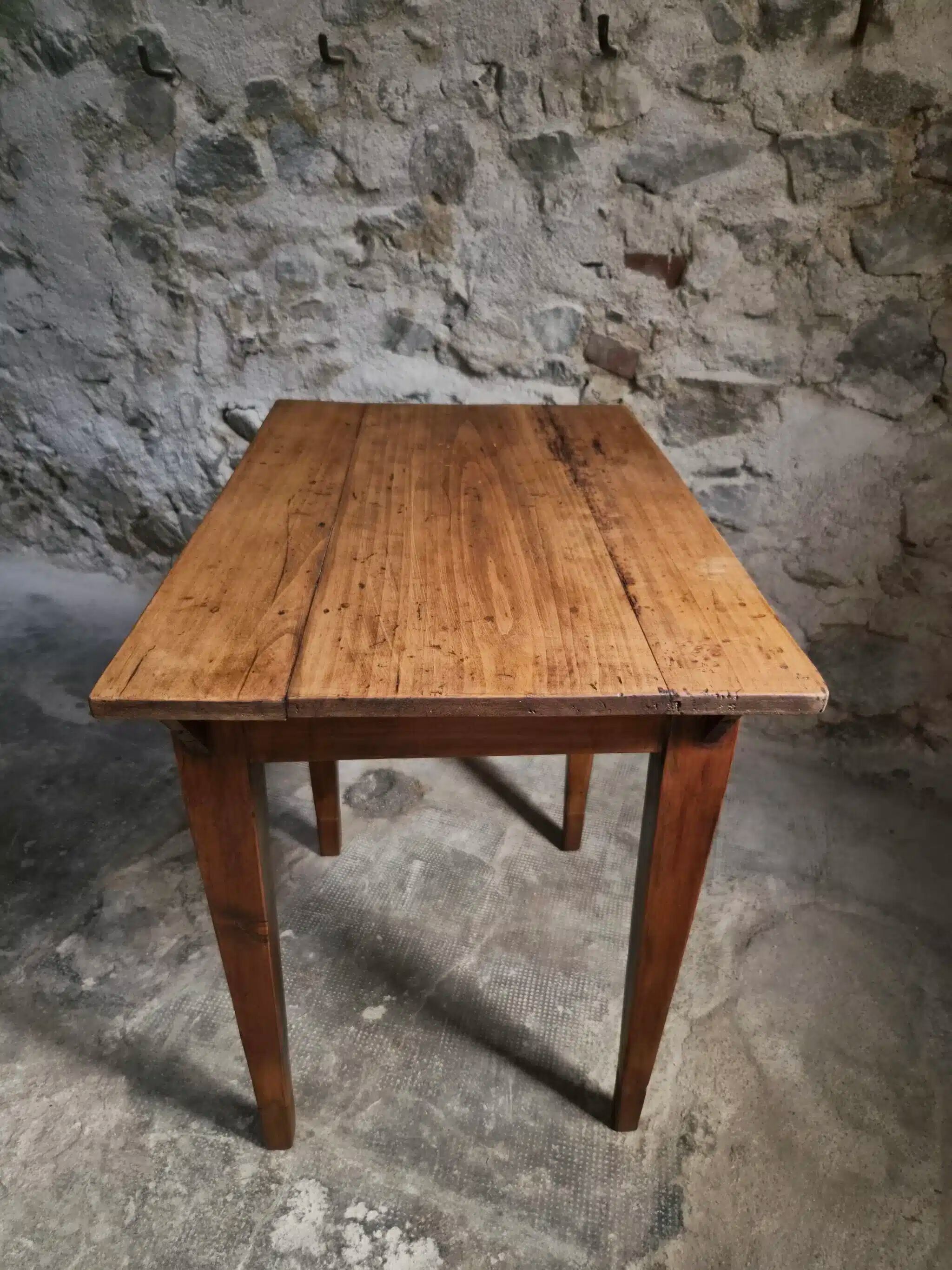 Compact French work table with bistro chair | Table circa 1900 | Chair circa 1950