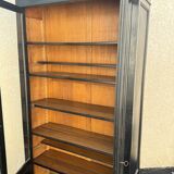 Large Napoleon 3 display case in blackened wood