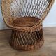 Pair of 70s rattan armchairs