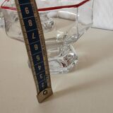 set of 4 ice cream cups, transparent glass dessert, octagon shape