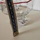 set of 4 ice cream cups, transparent glass dessert, octagon shape