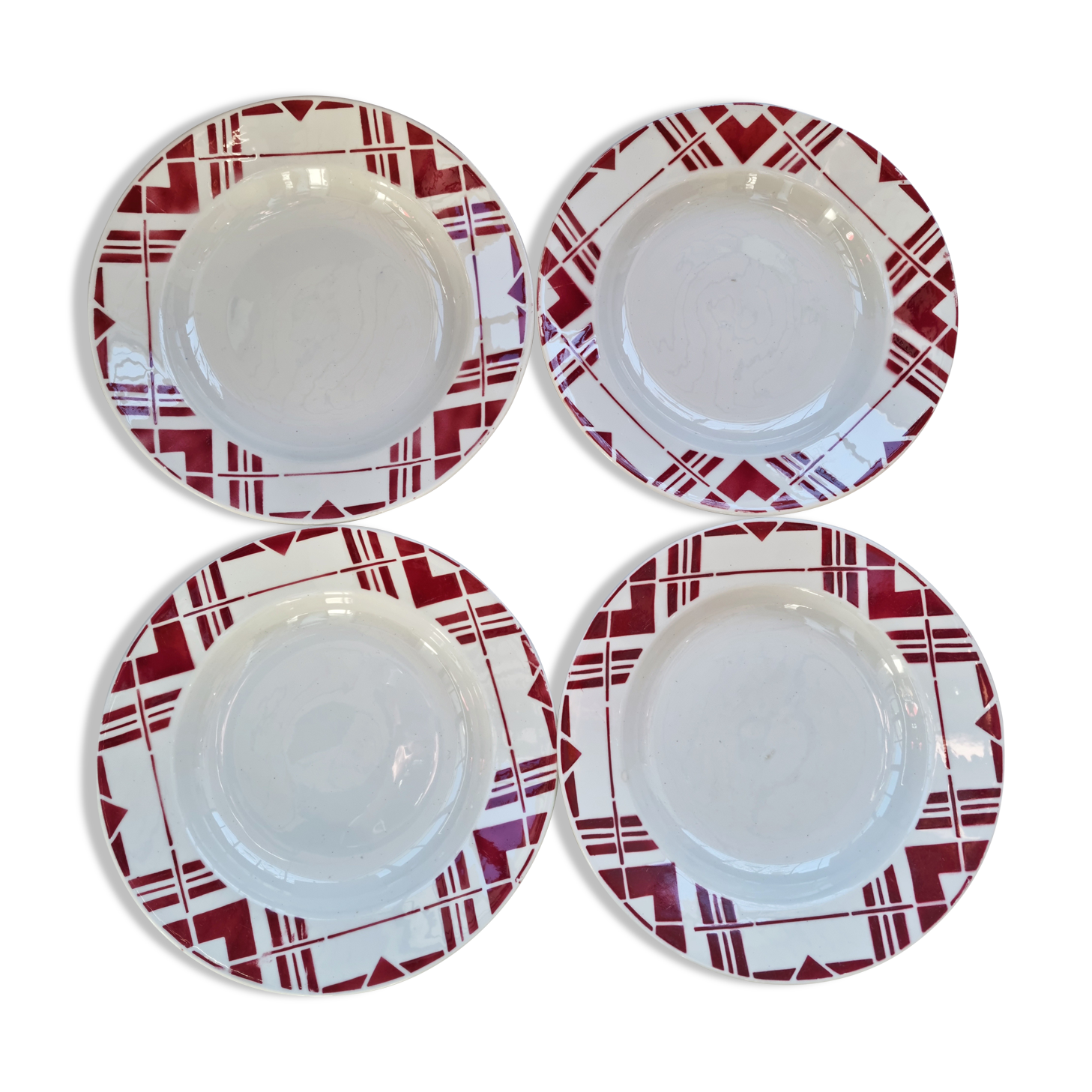 Set of 4 hollow plates Céranord