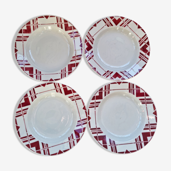 Lot de 4 assiettes creuses Céranord