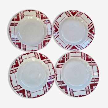 Set of 4 hollow plates Céranord