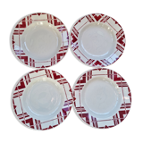 Set of 4 hollow plates Céranord