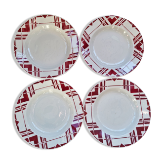 Set of 4 hollow plates Céranord