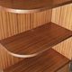 Vintage teak corner bookshelf