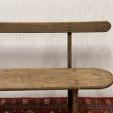 Bench with backrest
