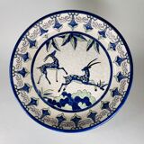 Plat vintage céramique emaux keralouve style art deco dlg catteau