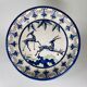 Grand plat vintage ceramic emaux keralouve style art deco dlg catteau