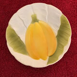 Assiette à dessert en barbotine