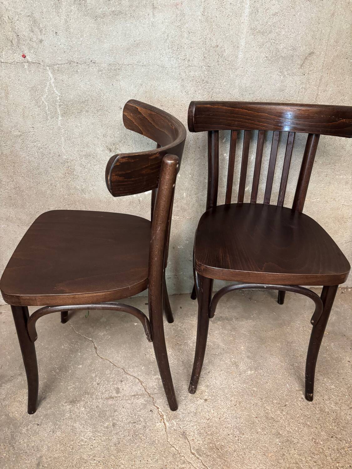 Pair of Ton bistro chairs