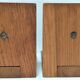 Pair of bookends style Art Deco oak decoration dice