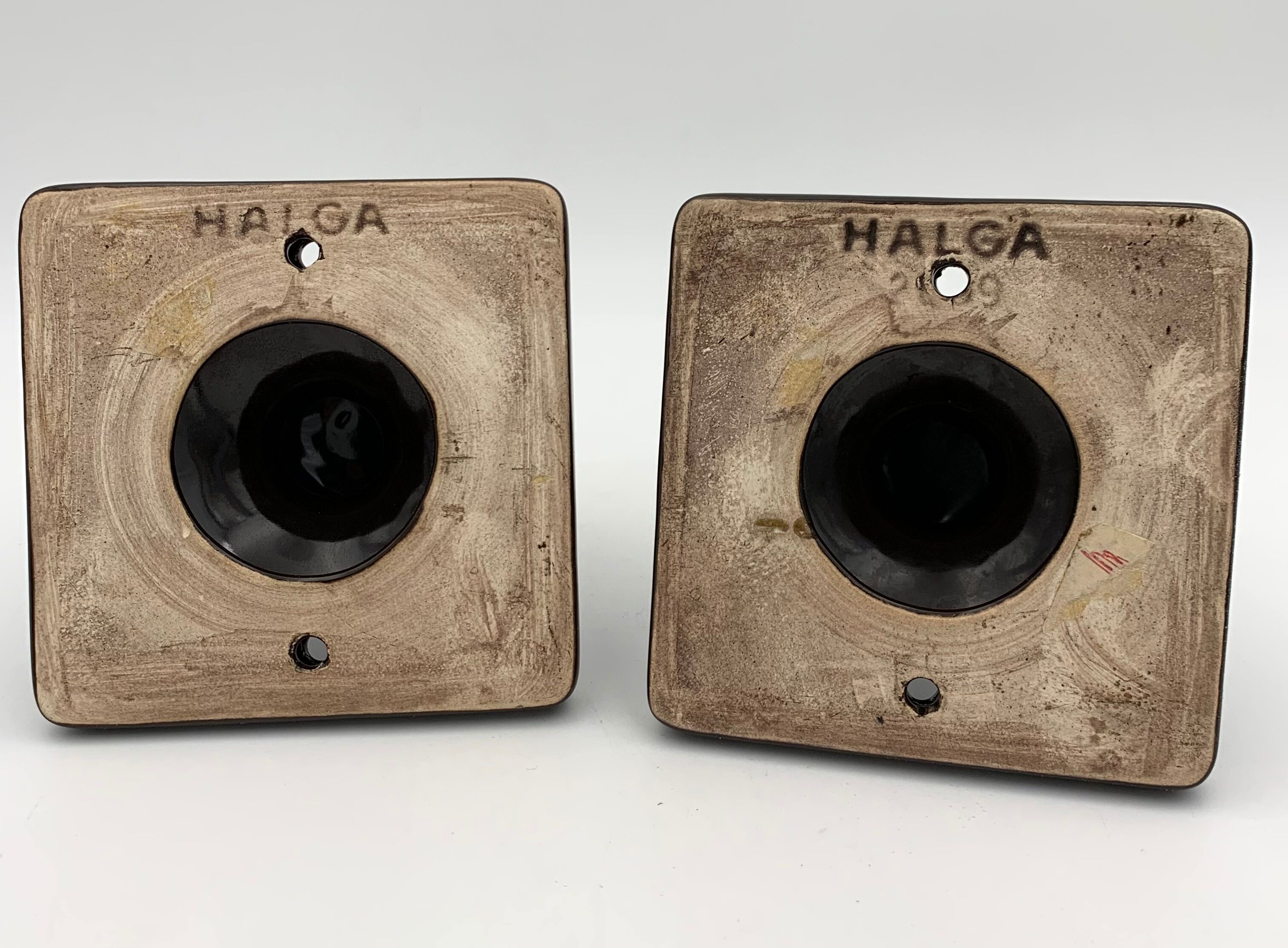 Vintage chestnut hooks porcelain Halga