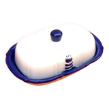 Ceramic butter dish with Maritime Lighthouse decor
