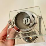 Set of 2 vintage chrome Space Age eyeball wall lights - 70s