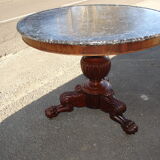 Table drum time empire with its marble Bowl st anne