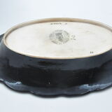 Old dish in enamels from longwy ombre et lumière collection ceramic design