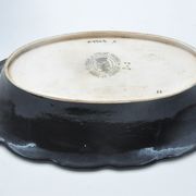 Old dish in enamels from longwy ombre et lumière collection ceramic design