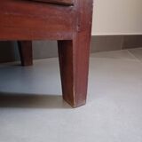 Three-drawer chest of drawers in exotic wood