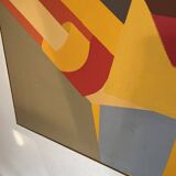 Abstract backhoe canvas