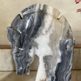 Pair of vintage marble horse head bookends