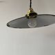 Industrial enameled sheet metal pendant light