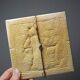 Small limestone bas-relief of petrifying fountains, antique scene, vintage